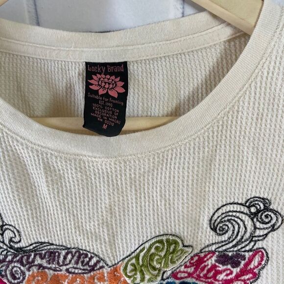 Lucky Brand Peace Love Retro Waffle Knit T… - Picture 4 of 4